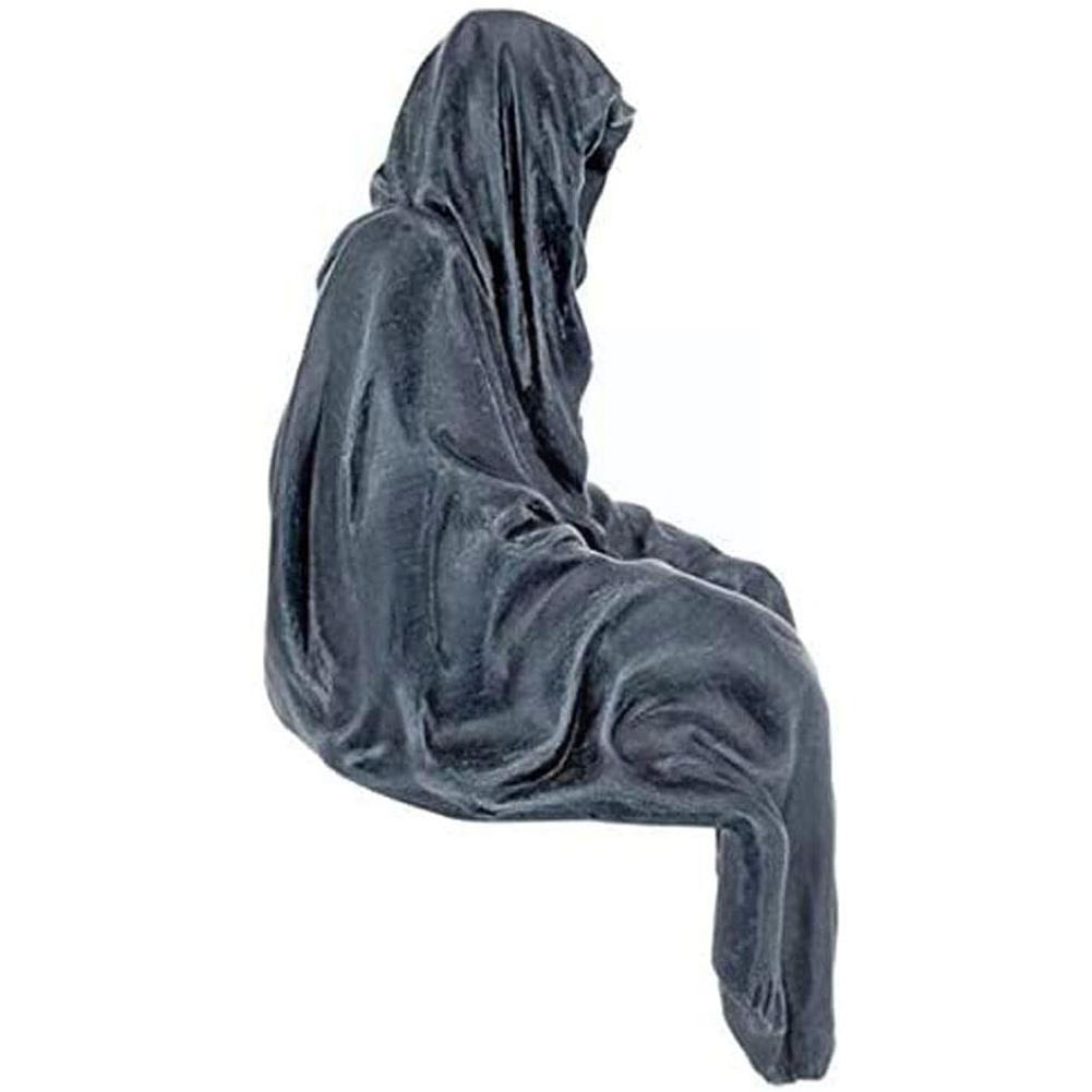 Reaping Solace The Reaper Sitting Statue Gothic Desktop Resin Black Sculptures For Home Decor Ornament