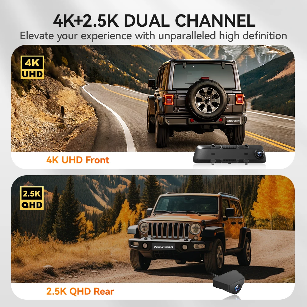Rearview Mirror Dash Cam 4K 12″ IPS Screen WDR 170 FOV 2.5k Rear Cam GPS Mirror Car Recorder Stream Media Car DVR Rearview Mirror Dash Cam 4K 12″ IPS Screen WDR 170 FOV 2.5k Rear Cam GPS Mirror Car Recorder Stream Media Car DVR