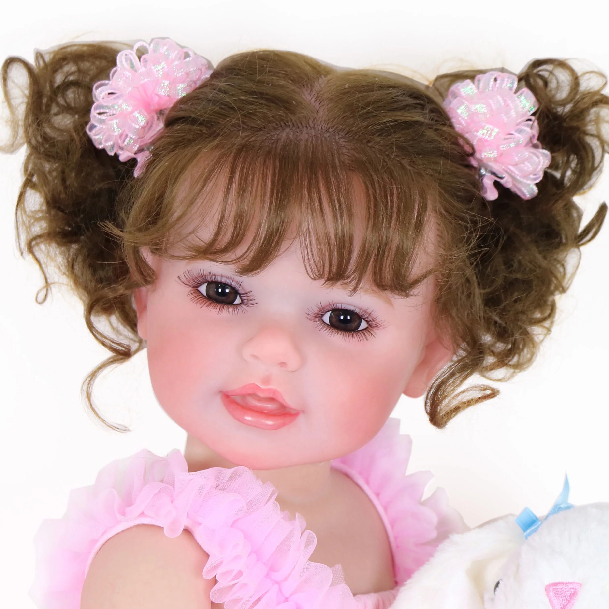 Reborn Toddler Girl Doll -22 inch Happy Dance with 3D Painted Skin Visible Veins and Soft Full Vinyl with Rooted