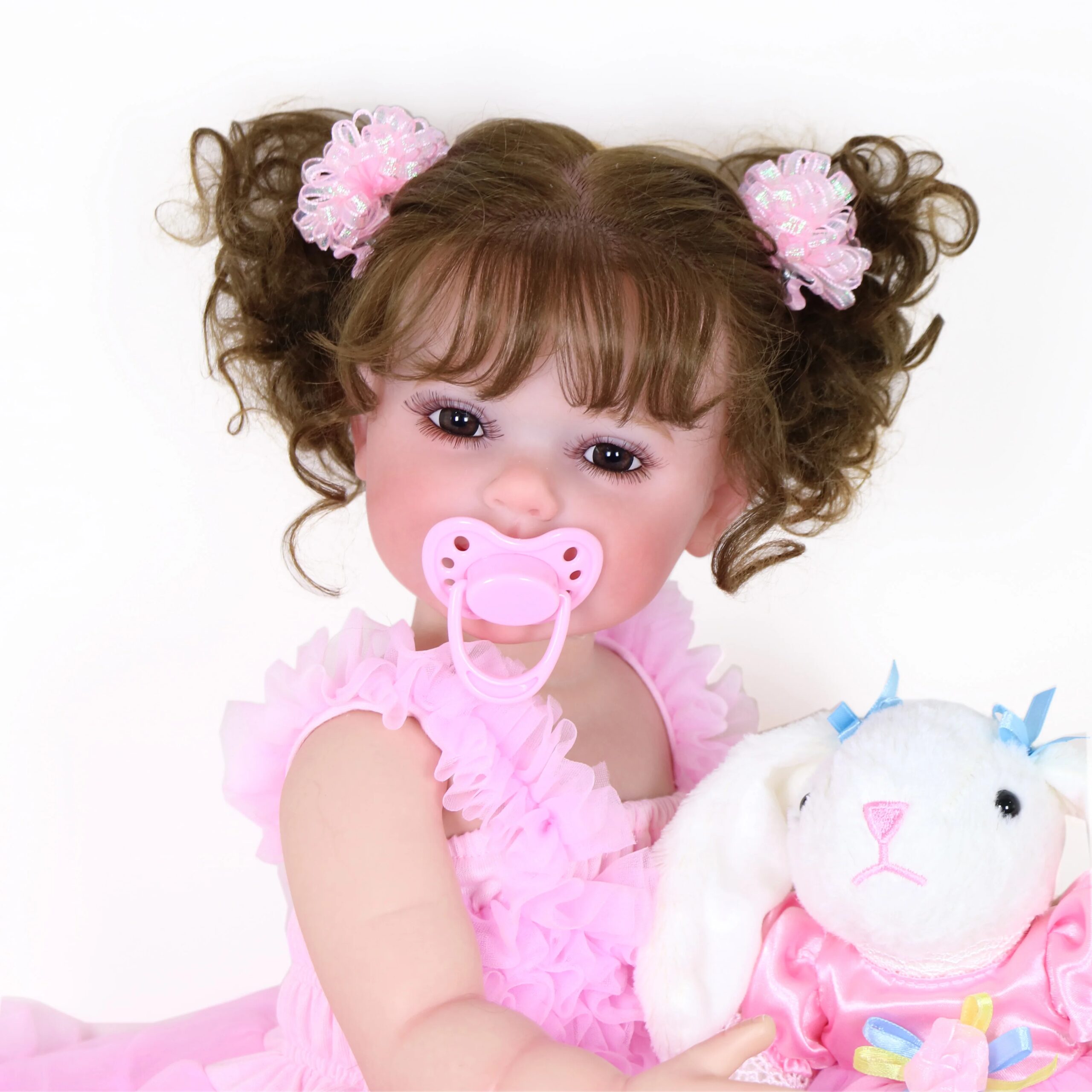 Reborn Toddler Girl Doll -22 inch Happy Dance with 3D Painted Skin Visible Veins and Soft Full Vinyl with Rooted Reborn Toddler Girl Doll -22 inch Happy Dance with 3D Painted Skin Visible Veins and Soft Full Vinyl with Rooted