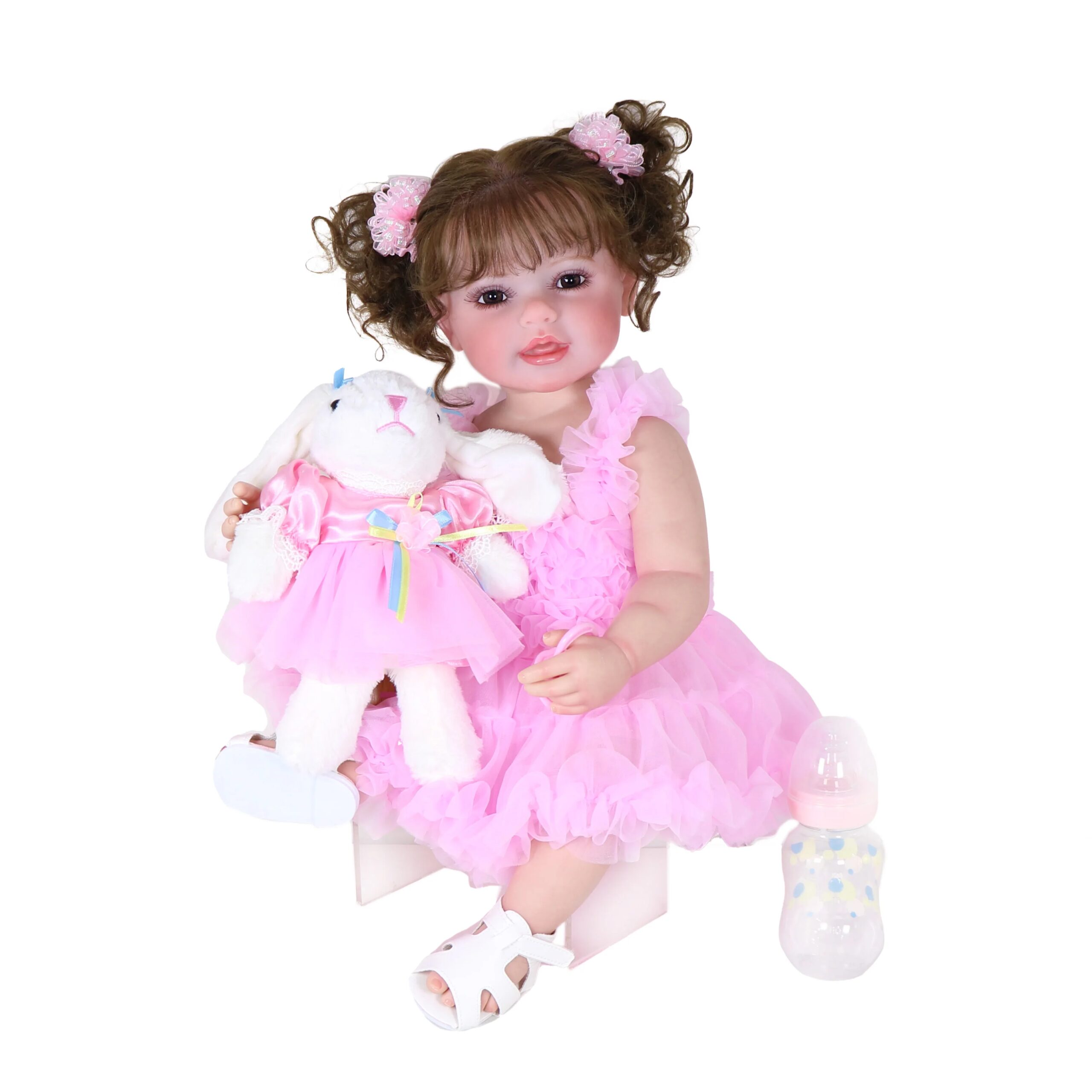 Reborn Toddler Girl Doll -22 inch Happy Dance with 3D Painted Skin Visible Veins and Soft Full Vinyl with Rooted Reborn Toddler Girl Doll -22 inch Happy Dance with 3D Painted Skin Visible Veins and Soft Full Vinyl with Rooted