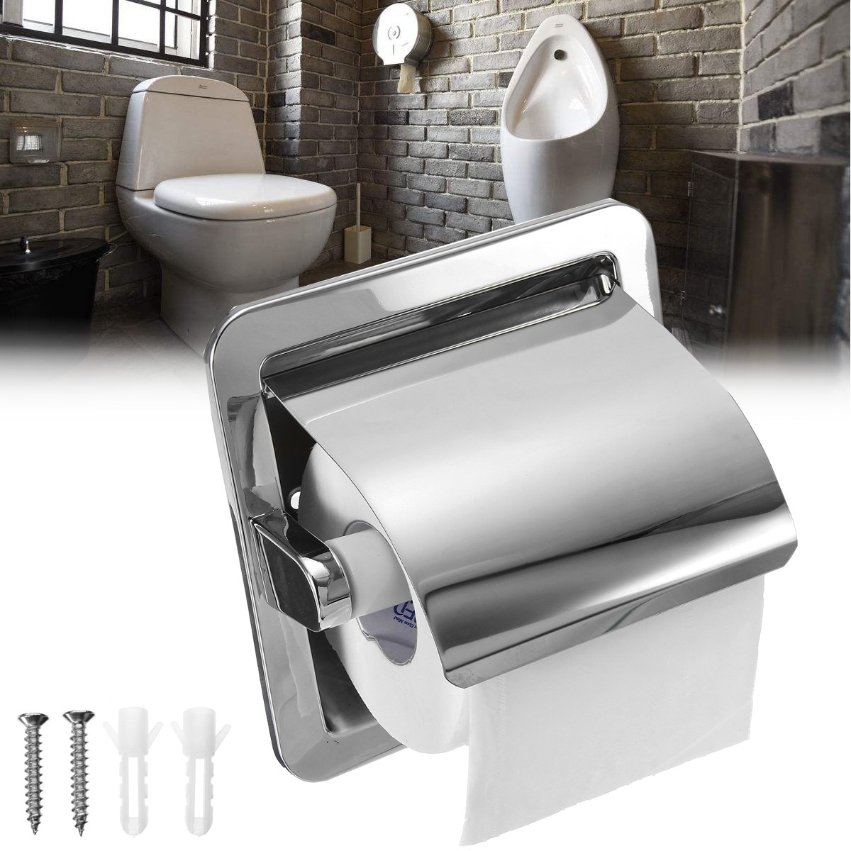 Recessed Toilet Paper Holder Stainless Steel Recessed Toilet Paper Holder Stainless Steel