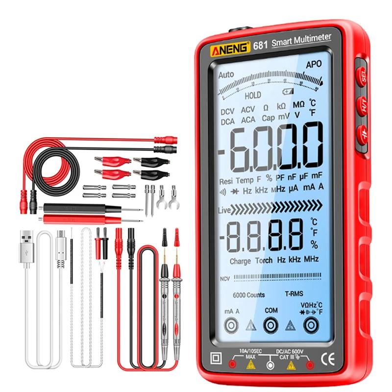 Rechargable Digital Professional Multimeter Non-contact Voltage Tester AC/DC Voltage Meter LCD Screen Current Tester Rechargable Digital Professional Multimeter Non-contact Voltage Tester AC/DC Voltage Meter LCD Screen Current Tester
