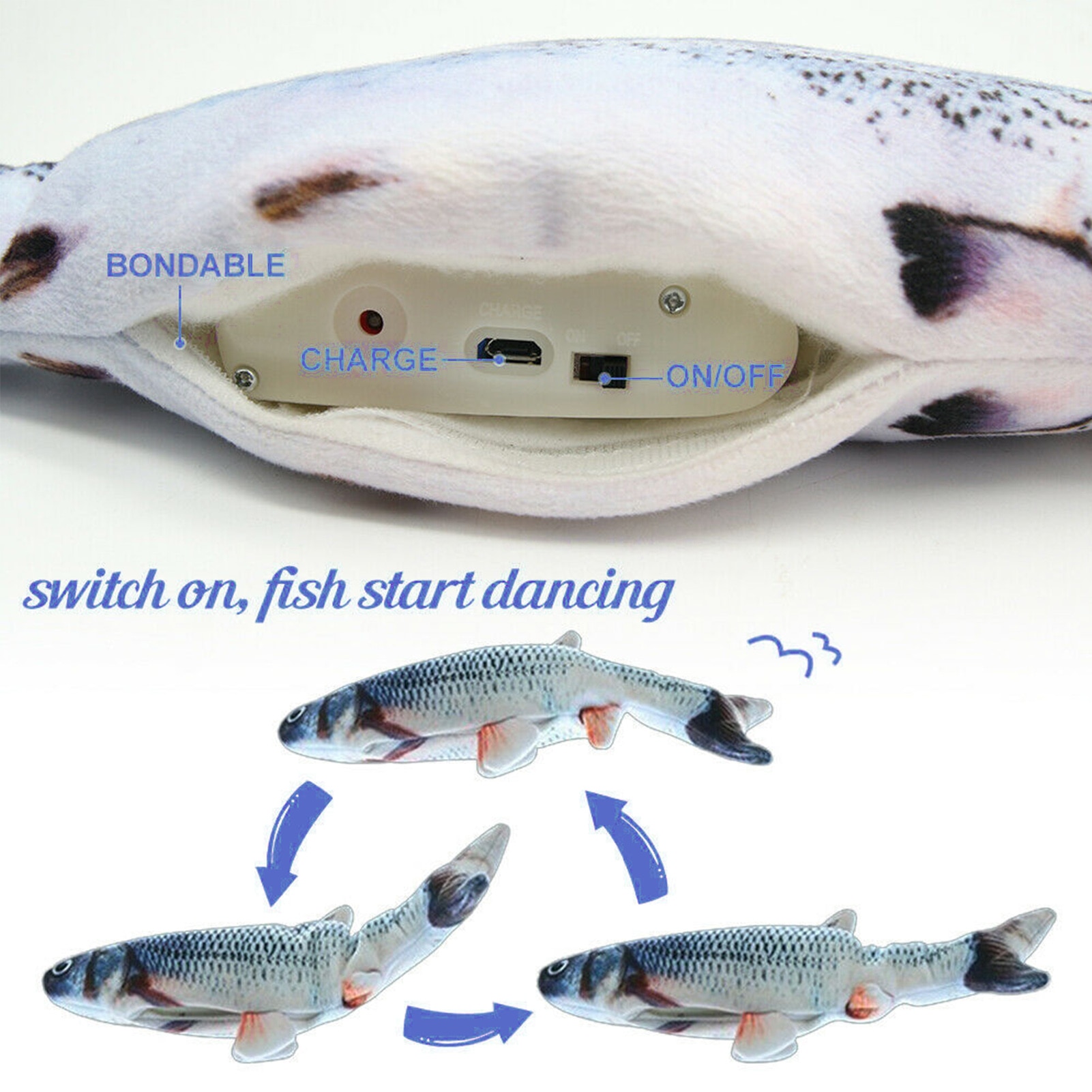 Rechargeable 3D Moving Electric Fish Cat Toy Rechargeable 3D Moving Electric Fish Cat Toy