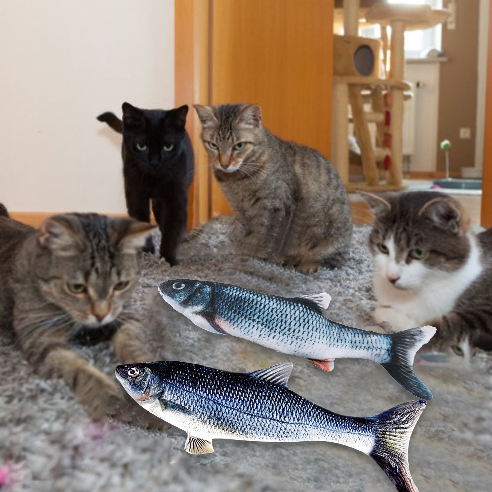 Rechargeable 3D Moving Electric Fish Cat Toy Rechargeable 3D Moving Electric Fish Cat Toy