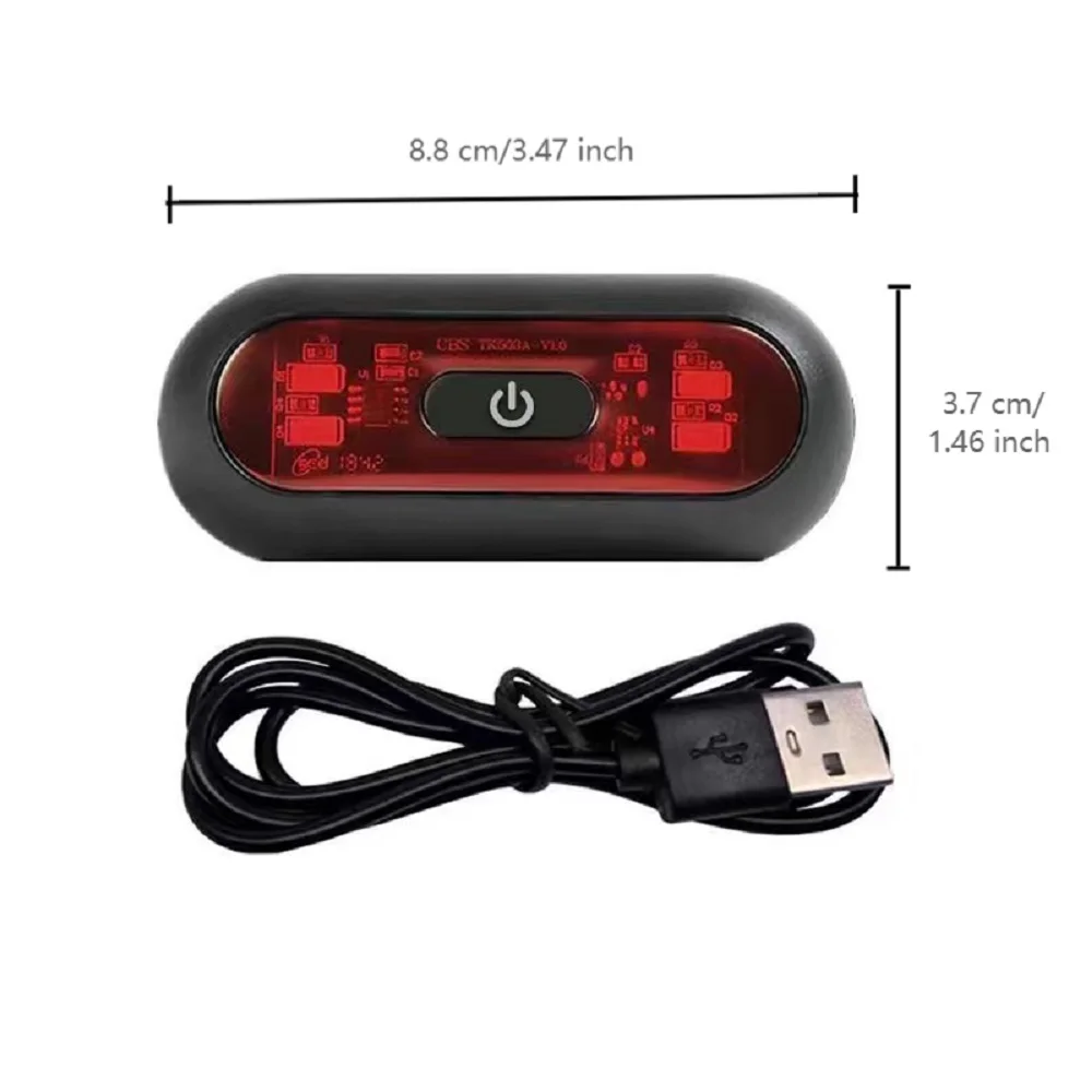 Rechargeable 4 Lamp Helmet Taillight Motorcycle Bicycle Helmet Taillamp Safety Signal Warning Lamp Waterproof Rear LED