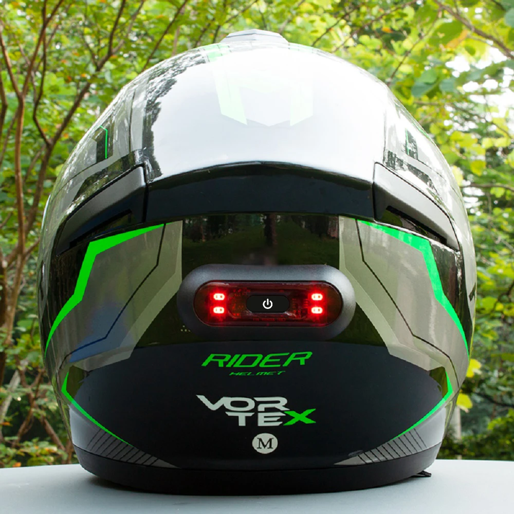 Rechargeable 4 Lamp Helmet Taillight Motorcycle Bicycle Helmet Taillamp Safety Signal Warning Lamp Waterproof Rear LED