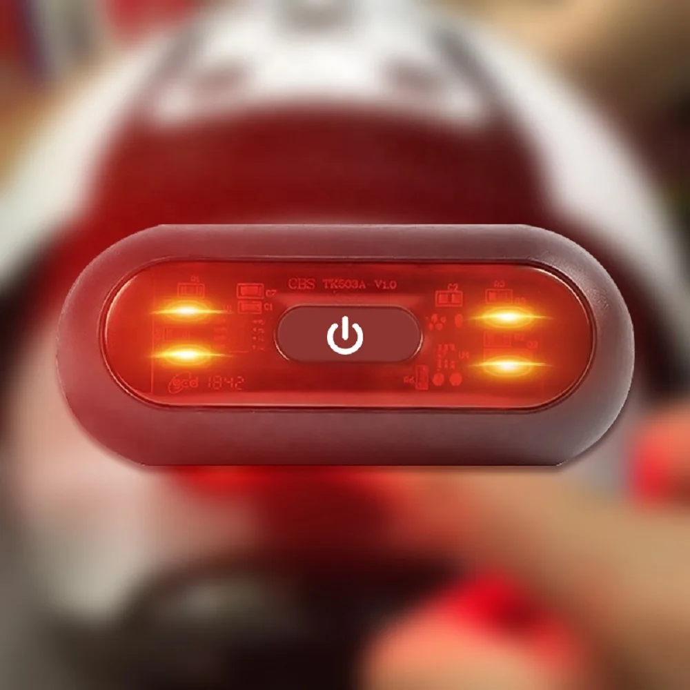 Rechargeable 4 Lamp Helmet Taillight Motorcycle Bicycle Helmet Taillamp Safety Signal Warning Lamp Waterproof Rear LED