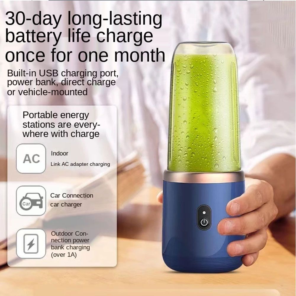 Rechargeable 6 Blades Portable Electric Juicer 400ml Lemon Orange Fruit Squeezer Multifunction Mixer Fruit Smoothie Rechargeable 6 Blades Portable Electric Juicer 400ml Lemon Orange Fruit Squeezer Multifunction Mixer Fruit Smoothie