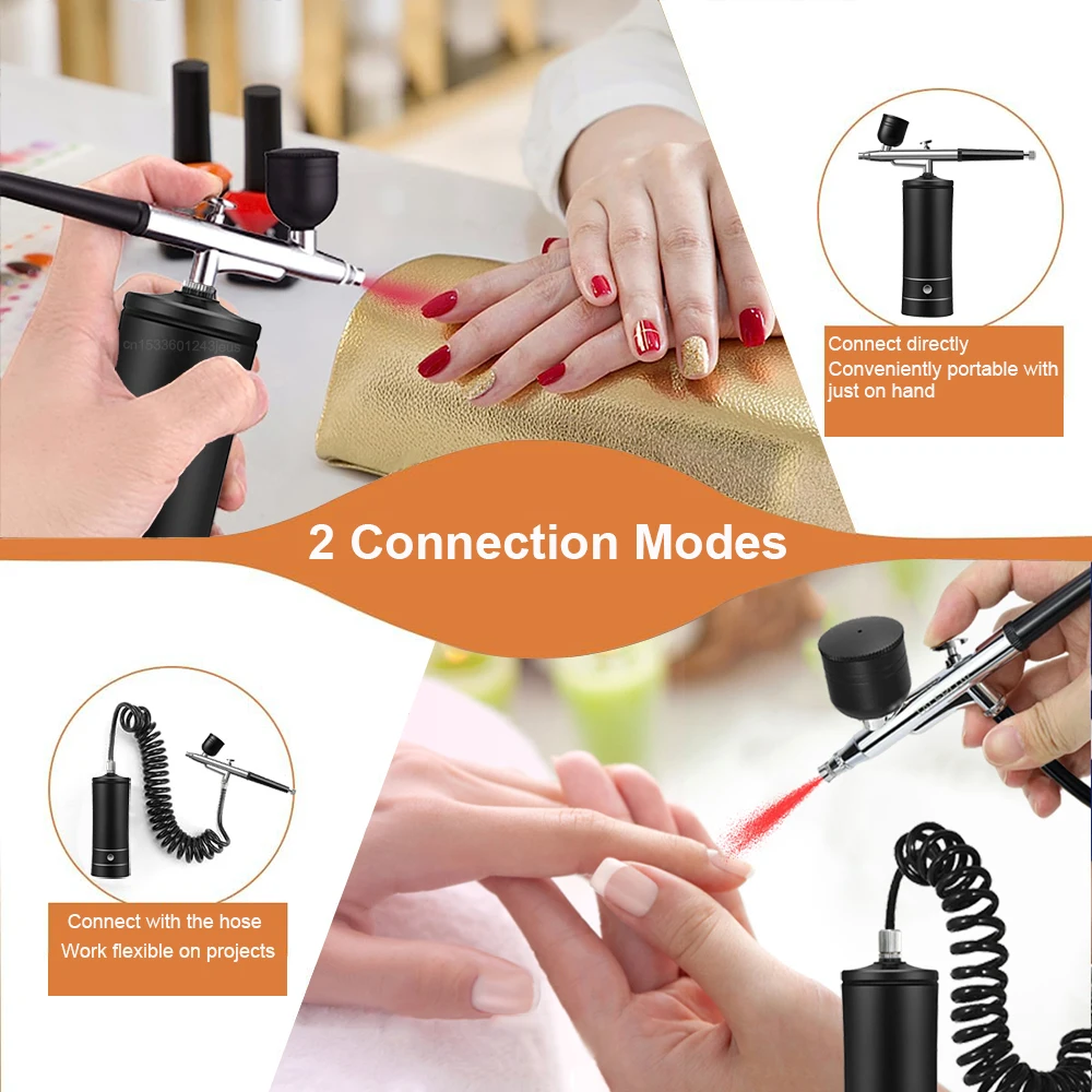 Rechargeable Airbrush Nail with Compressor Portable Air Brush with Compressor For Nails Art Cake Painting Craft Rechargeable Airbrush Nail with Compressor Portable Air Brush with Compressor For Nails Art Cake Painting Craft