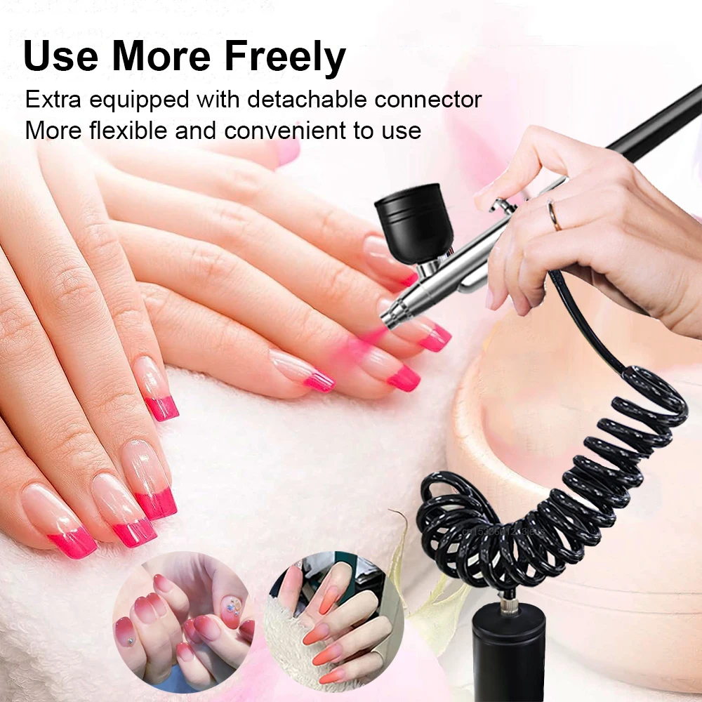 Rechargeable Airbrush Nail with Compressor Portable Air Brush with Compressor For Nails Art Cake Painting Craft Rechargeable Airbrush Nail with Compressor Portable Air Brush with Compressor For Nails Art Cake Painting Craft