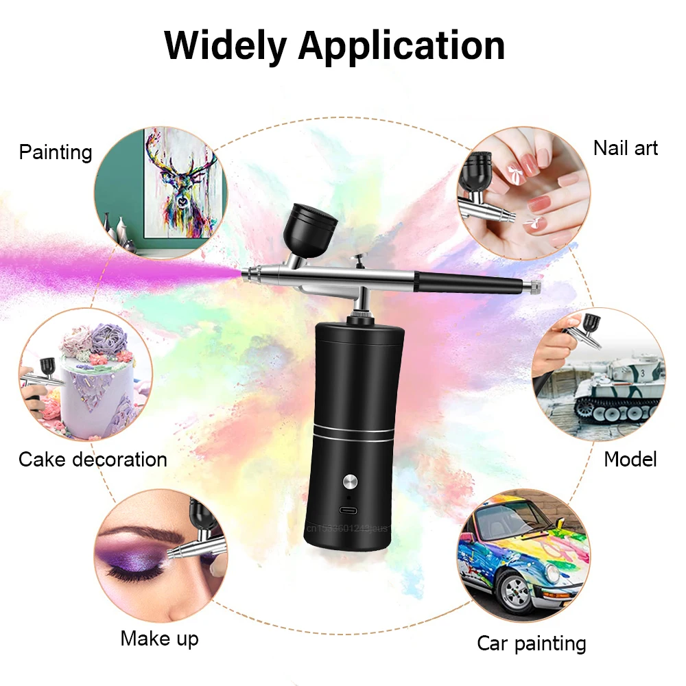 Rechargeable Airbrush Nail With Compressor Portable Airbrush Nails Airbrush For Nail Cake Painting Crafts Air Brush