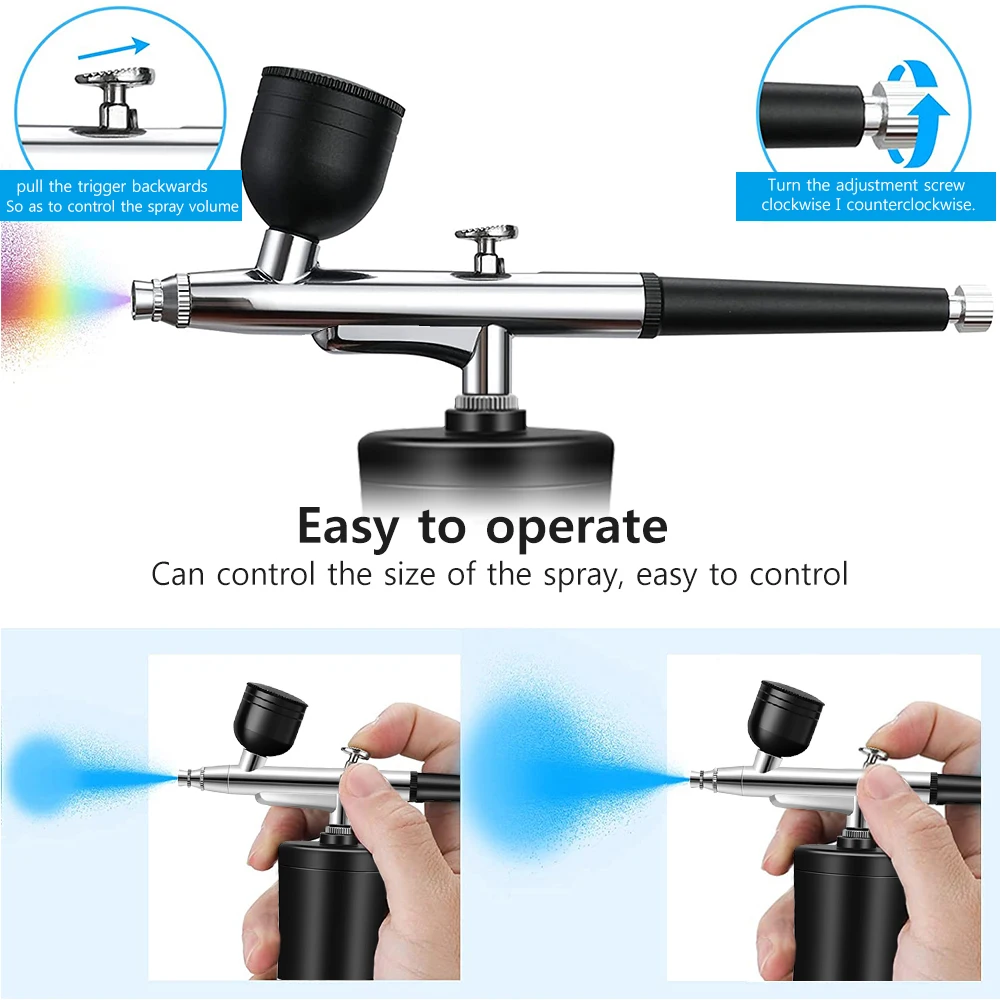 Rechargeable Airbrush Nail With Compressor Portable Airbrush Nails Airbrush For Nail Cake Painting Crafts Air Brush