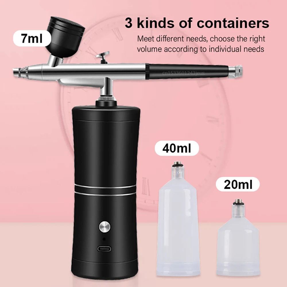 Rechargeable Airbrush Nail With Compressor Portable Airbrush Nails Airbrush For Nail Cake Painting Crafts Air Brush