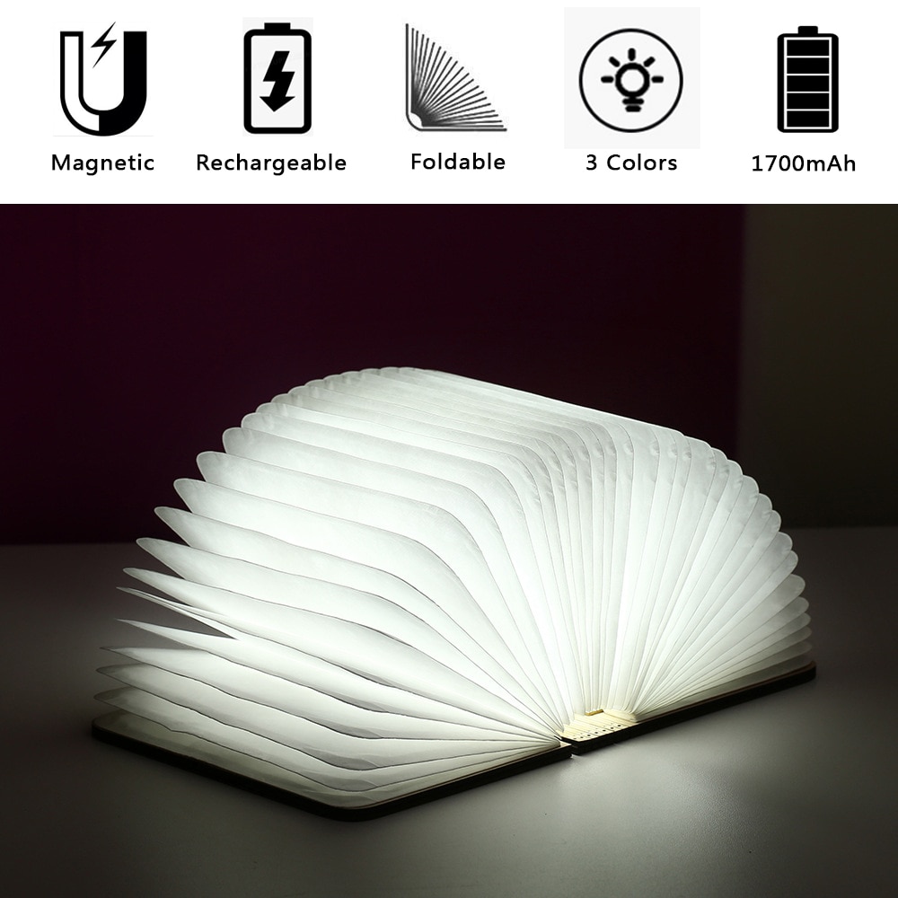 Rechargeable Book LED Lamp Decor USB Night Light Rechargeable Book LED Lamp Decor USB Night Light