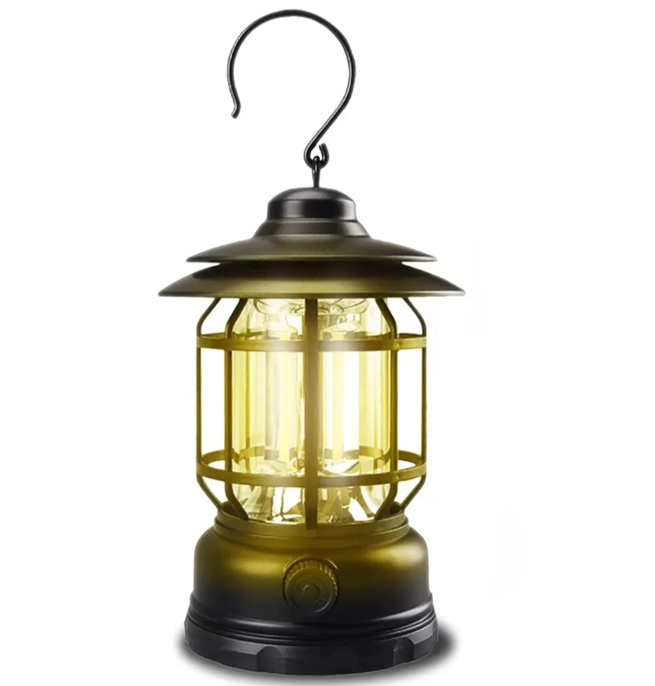 Rechargeable Camping Lantern Stepless Dimming COB Portable Waterproof for Hiking Fishing Emergency Home Power Outages