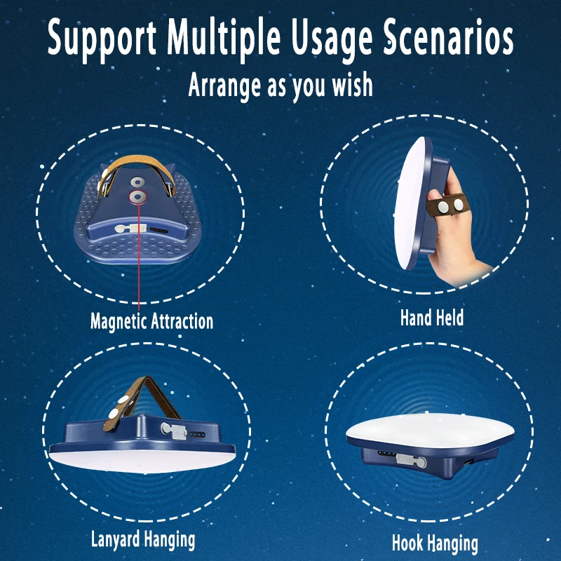 Rechargeable Camping Strong Light Magnet Zoom Torch Tent lantern working maintenance lighting 80W Outdoors LED USB