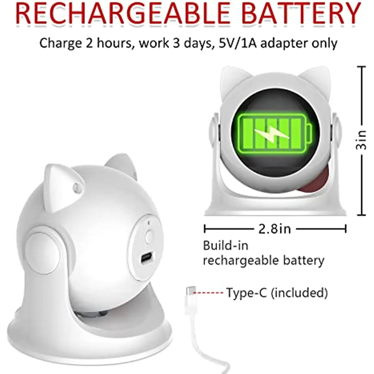 Rechargeable Cat Laser Pointer Interactive Toy Rechargeable Cat Laser Pointer Interactive Toy