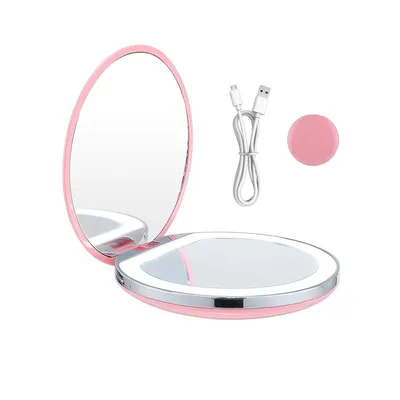 Rechargeable Compact Mirror with Light Rechargeable Compact Mirror with Light