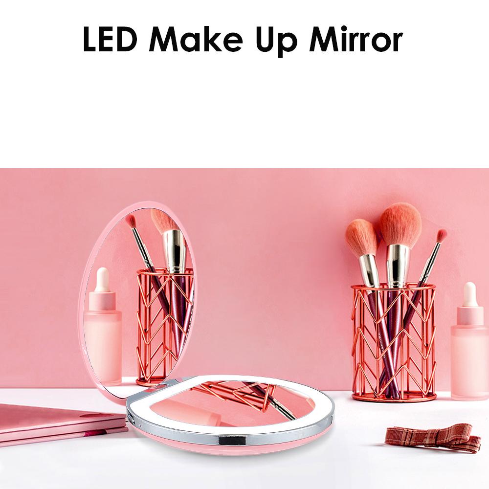 Rechargeable Compact Mirror with Light Rechargeable Compact Mirror with Light