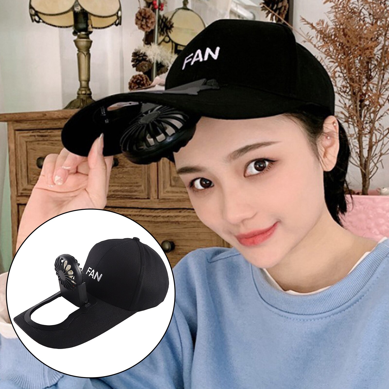 Rechargeable Cooling Fan Baseball Cap Rechargeable Cooling Fan Baseball Cap