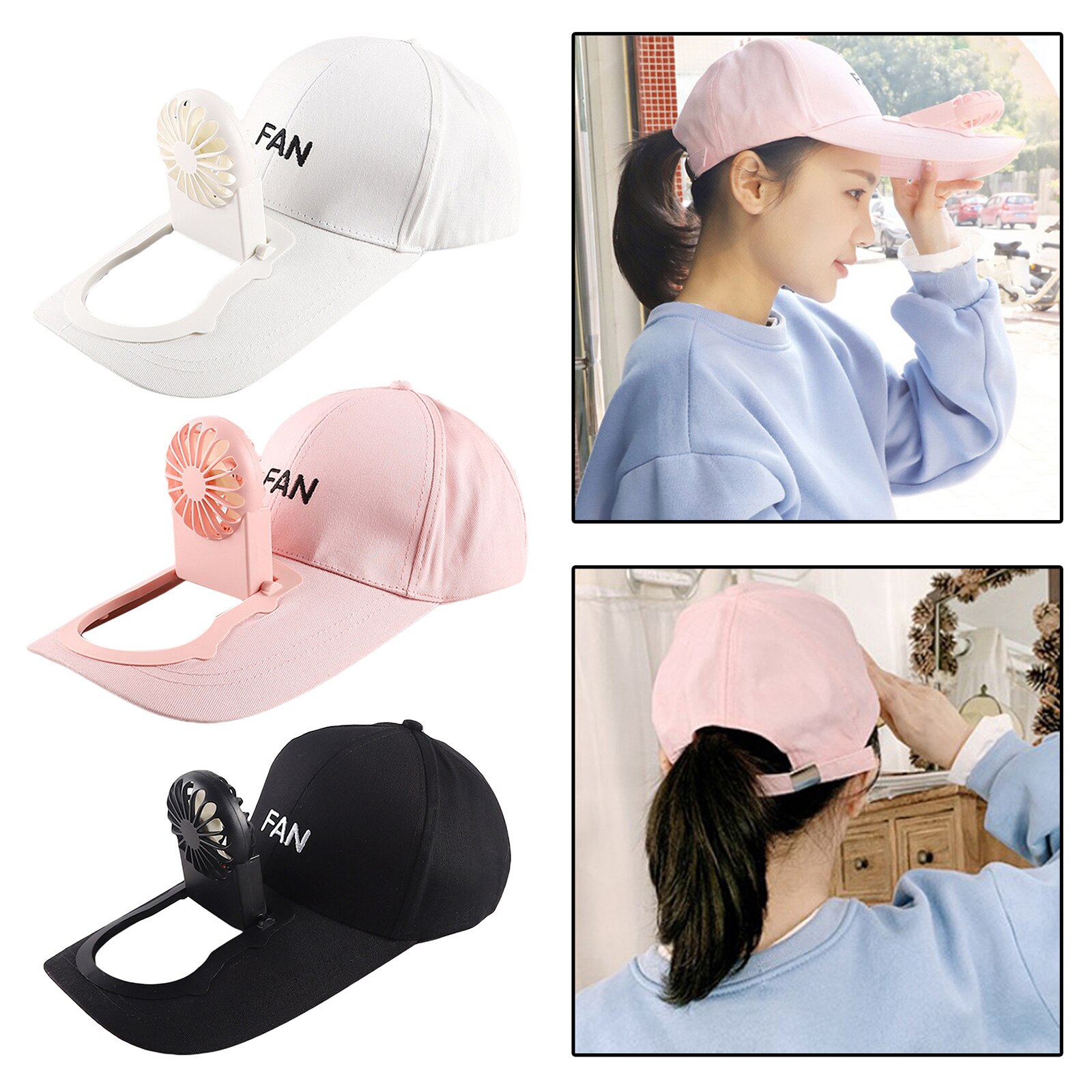 Rechargeable Cooling Fan Baseball Cap Rechargeable Cooling Fan Baseball Cap