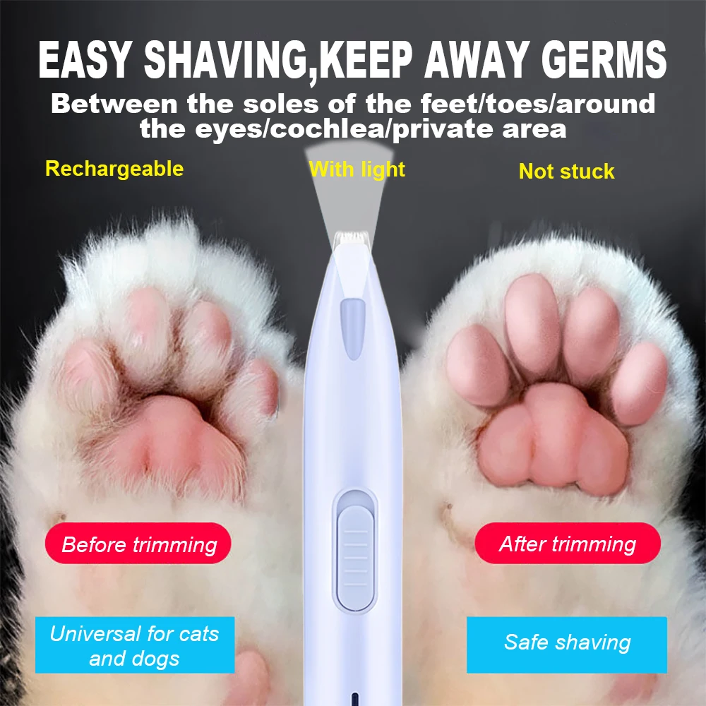 Rechargeable Dog Hair Trimmer Electric Dog Cutter Professional Pet Foot Hair Trimmer Cat Grooming Hairdresser Scissors Rechargeable Dog Hair Trimmer Electric Dog Cutter Professional Pet Foot Hair Trimmer Cat Grooming Hairdresser Scissors