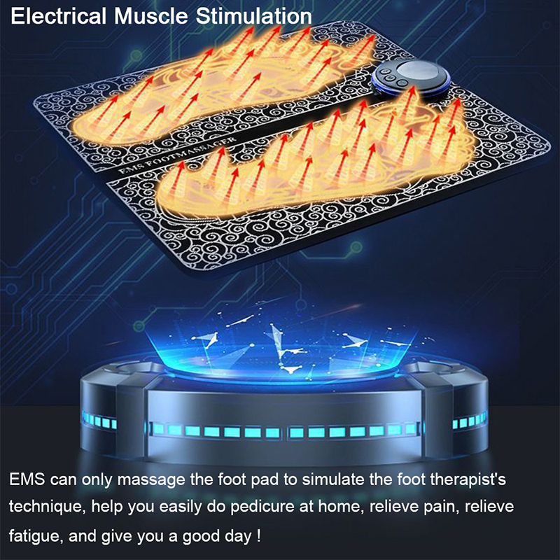 Rechargeable Electric EMS Foot Massager Pad Portable Foldable Massage Mat Muscle Stimulation Improve Blood Circulation Rechargeable Electric EMS Foot Massager Pad Portable Foldable Massage Mat Muscle Stimulation Improve Blood Circulation