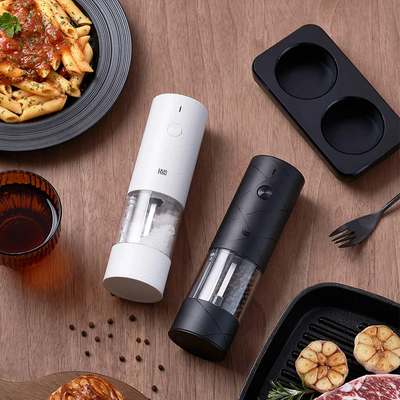 Rechargeable Electric Grinder Pepper Seasonings Spices Grain Mill Salt Shaker LED Light 6 Modes Kitchen Cooking Tool Rechargeable Electric Grinder Pepper Seasonings Spices Grain Mill Salt Shaker LED Light 6 Modes Kitchen Cooking Tool