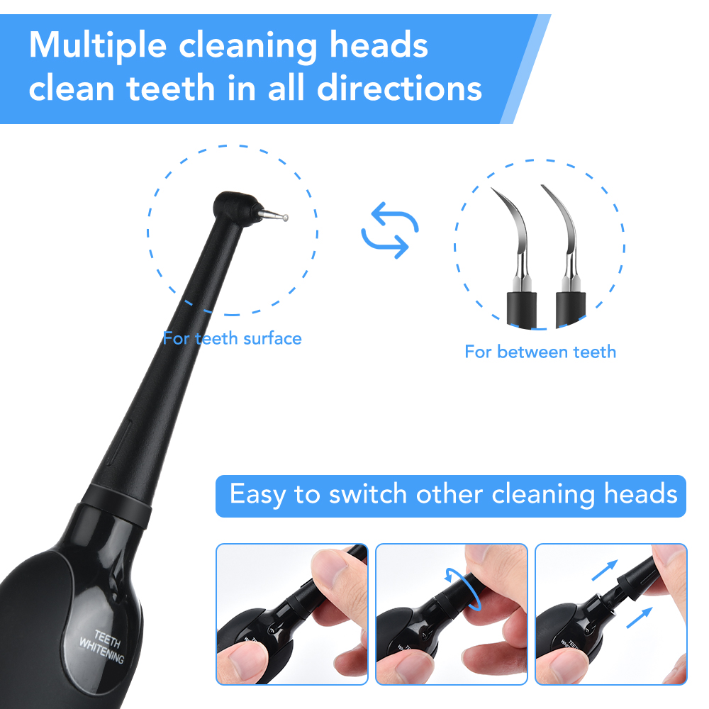 Rechargeable Electric Teeth Whitening Kit Dental Scaler with Mouth Mirror Oral Care For Teeth Tartar Calculus Stains