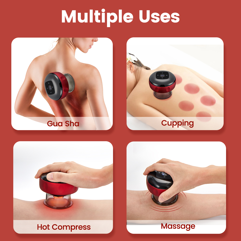 Rechargeable Electric Vacuum Cupping Massage Body Cups Anti Cellulite Therapy Massager for Body Electric Guasha