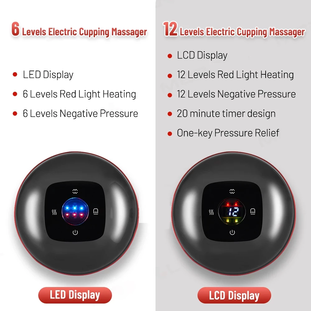 Rechargeable Electric Vacuum Cupping Massage Body Cups Anti Cellulite Therapy Massager for Body Electric Guasha