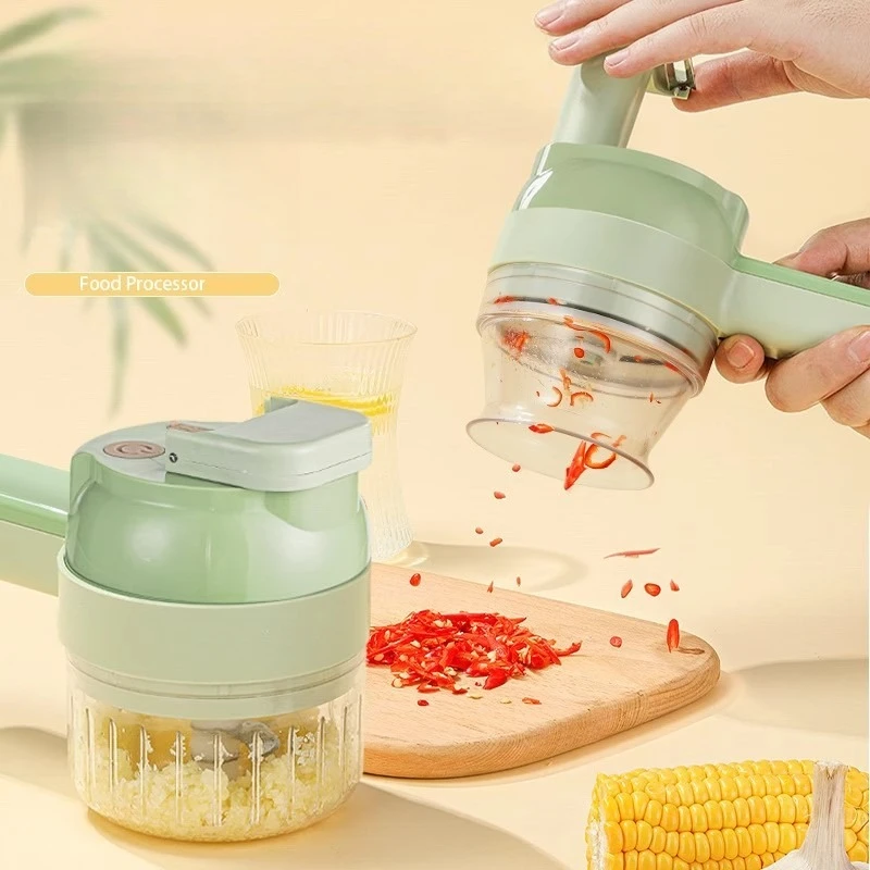 Rechargeable Electric Vegetable Chopper Multifunctional Garlic Ginger Onion Cutter For Home Kitchen Food Slicer And Rechargeable Electric Vegetable Chopper Multifunctional Garlic Ginger Onion Cutter For Home Kitchen Food Slicer And