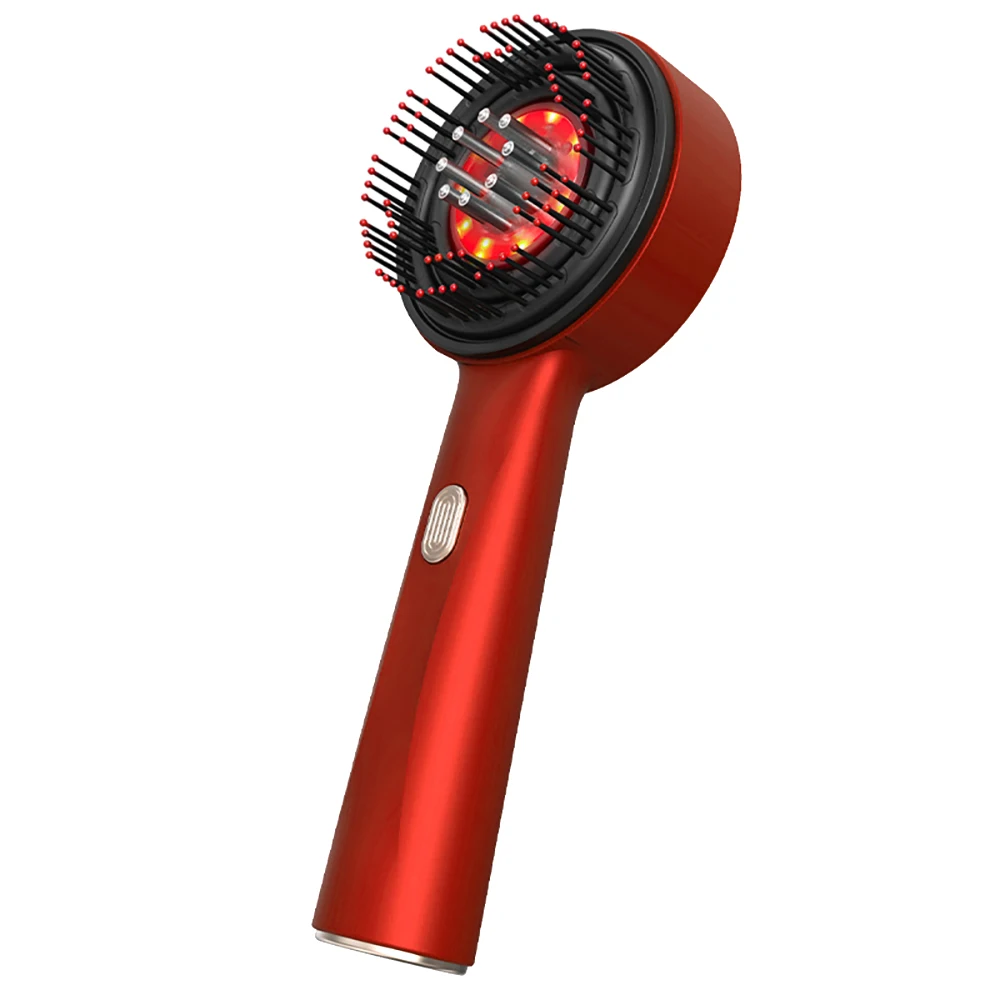 Rechargeable Electric Vibration Massage Comb Red Light Therapy Hair Growth Massage Scalp Brush Anti Hair Loss Liquid