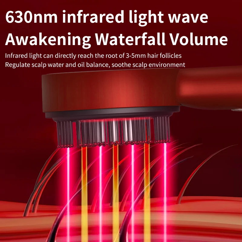 Rechargeable Electric Vibration Massage Comb Red Light Therapy Hair Growth Massage Scalp Brush Anti Hair Loss Liquid Rechargeable Electric Vibration Massage Comb Red Light Therapy Hair Growth Massage Scalp Brush Anti Hair Loss Liquid