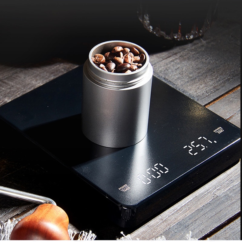 Rechargeable Electronic Coffee Bean Scale with Digital LCD Screen