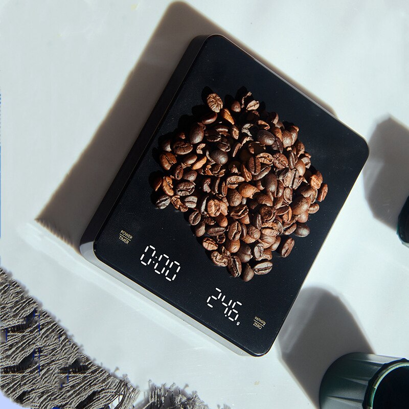 Rechargeable Electronic Coffee Bean Scale with Digital LCD Screen Rechargeable Electronic Coffee Bean Scale with Digital LCD Screen