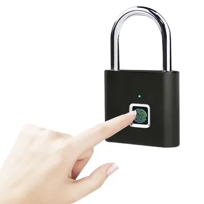 Rechargeable Fingerprint Lock Keyless Waterproof Anti-Theft Smart Lock Fingerprint Padlock Zinc Alloy Intelligent