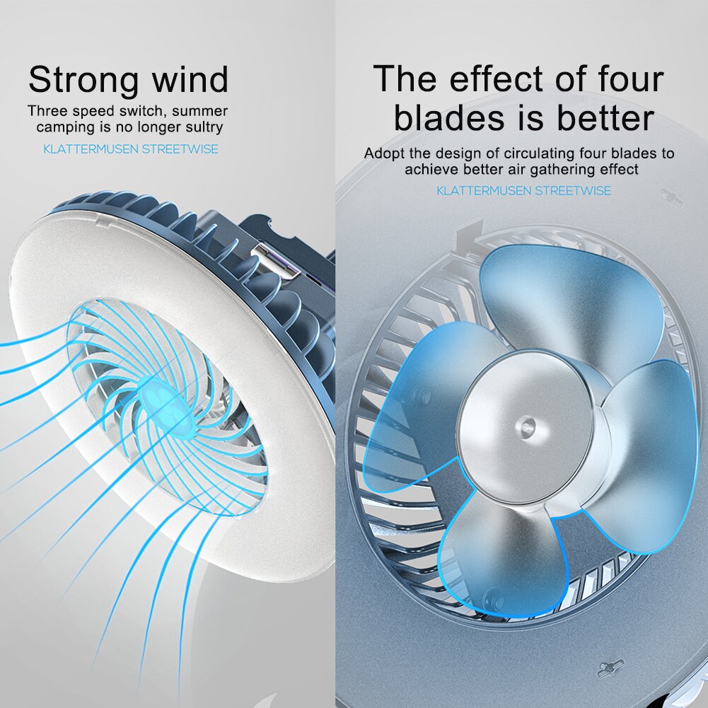 Rechargeable Foldable Camping Tent Fan Light Rechargeable Foldable Camping Tent Fan Light