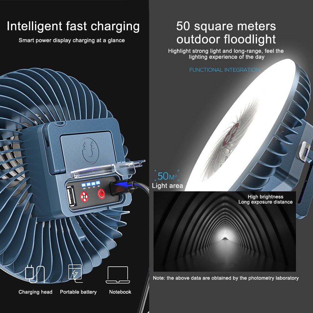 Rechargeable Foldable Camping Tent Fan Light Rechargeable Foldable Camping Tent Fan Light