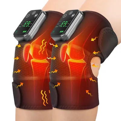 Rechargeable Knee Massager 3 Gear Vibration Massage Shoulder Brace Electric Heating Pads for Arthritis Knee Warmer Rechargeable Knee Massager 3 Gear Vibration Massage Shoulder Brace Electric Heating Pads for Arthritis Knee Warmer