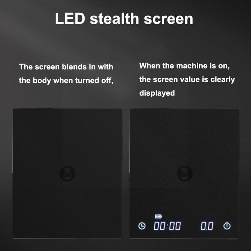 Rechargeable LED Display Espresso Scale