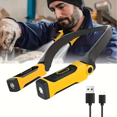 Rechargeable LED Neck Light Book Light for Reading, 2 Brightness Levels, Bendable Arms – Ideal for Reading, Camping Rechargeable LED Neck Light Book Light for Reading, 2 Brightness Levels, Bendable Arms – Ideal for Reading, Camping