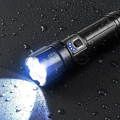Rechargeable LED Torch Flashlight Lighting 1500M Tactical Lantern Ultra Powerful Flashlight With USB Charging