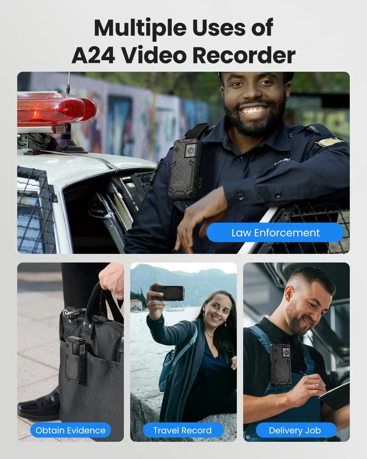 Rechargeable Mini Camera A24 HD 1296P Sports Action DV Digital Cameras Security Protection Small Camcorder Pocket