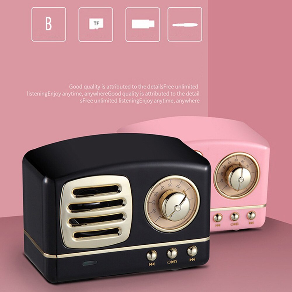 Rechargeable Mini Retro Radio Bluetooth Speaker Device Rechargeable Mini Retro Radio Bluetooth Speaker Device