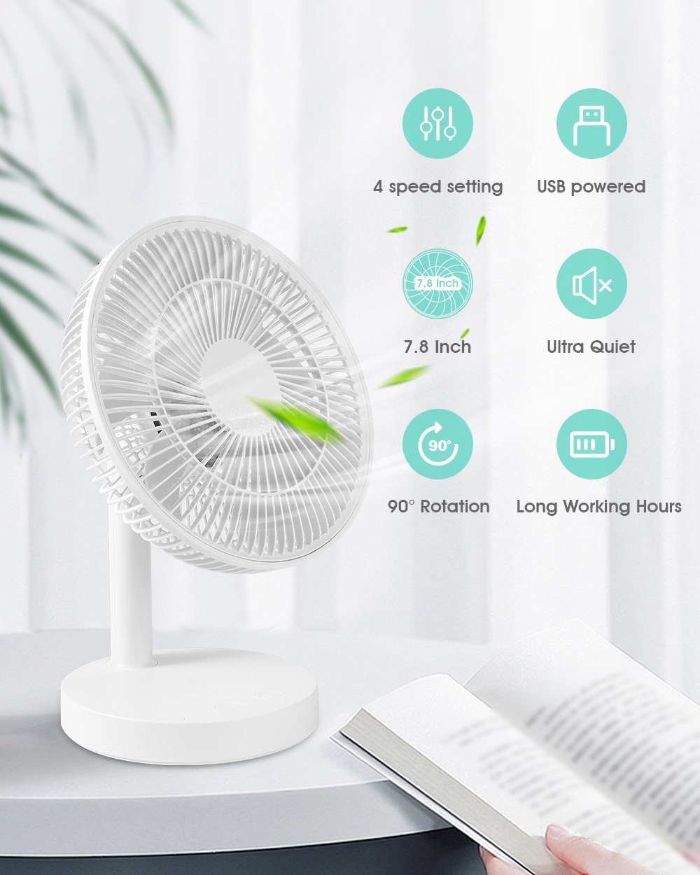 Rechargeable Mini Table Fan