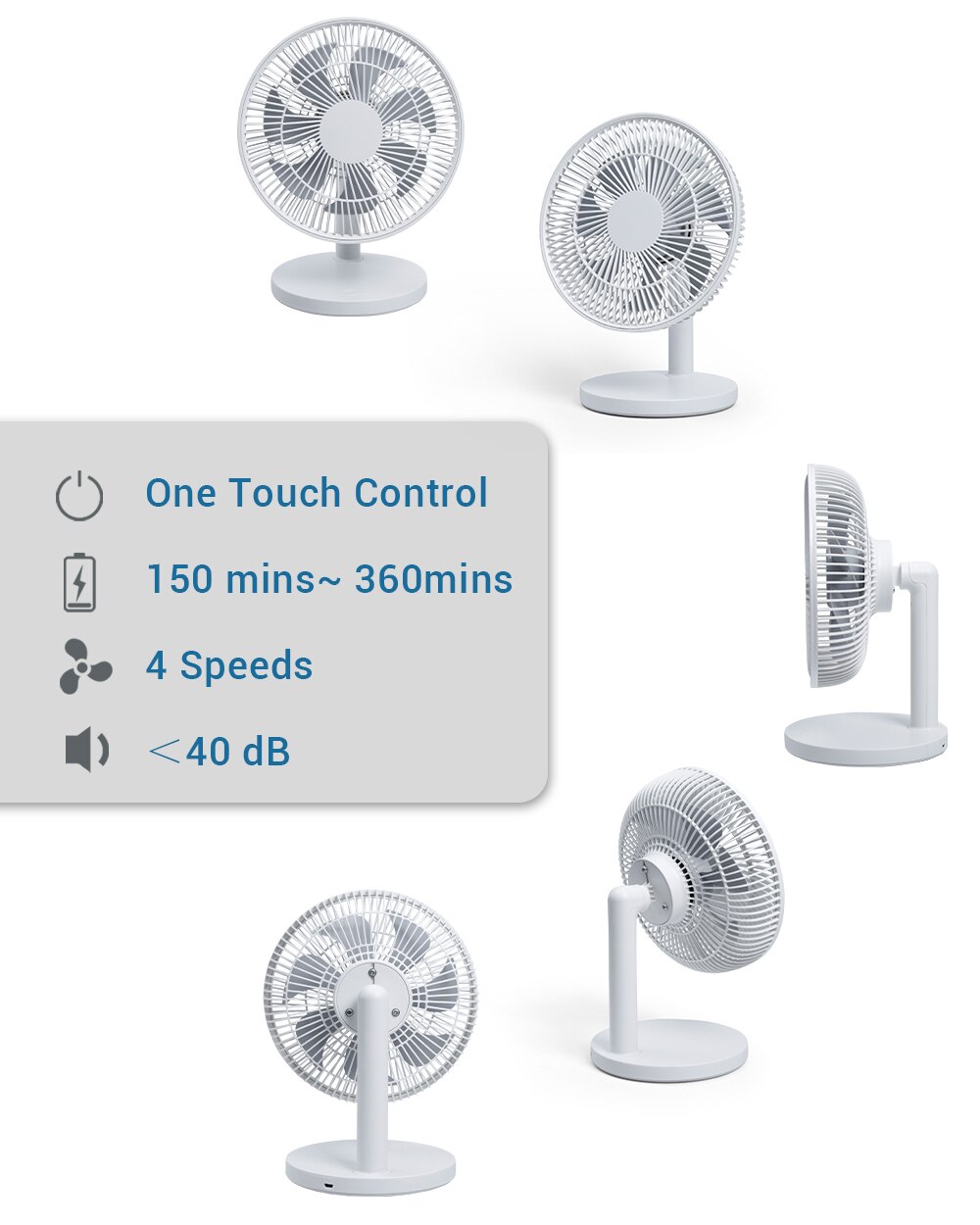 Rechargeable Mini Table Fan