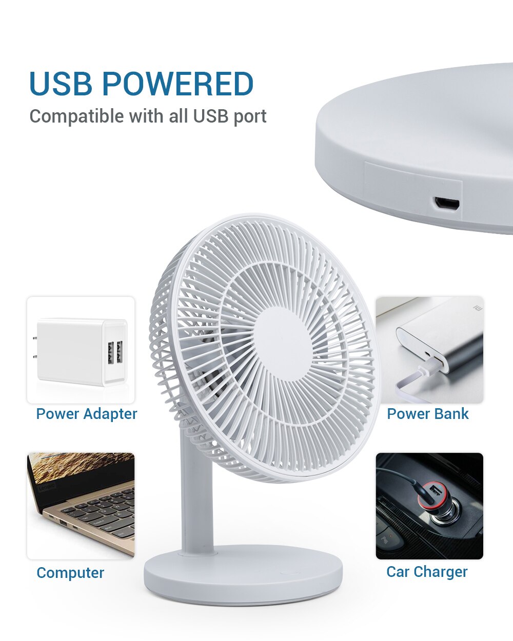 Rechargeable Mini Table Fan