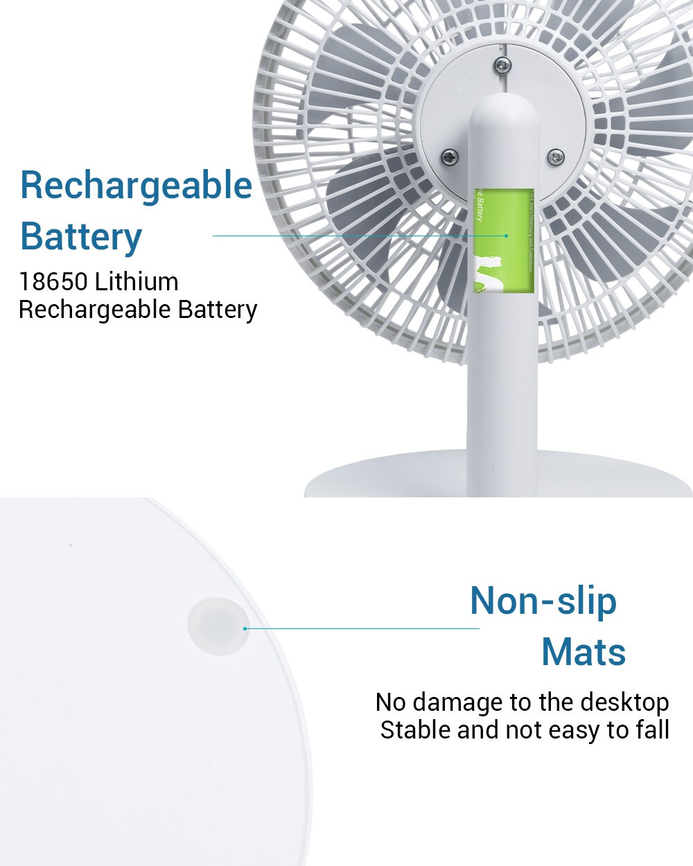 Rechargeable Mini Table Fan